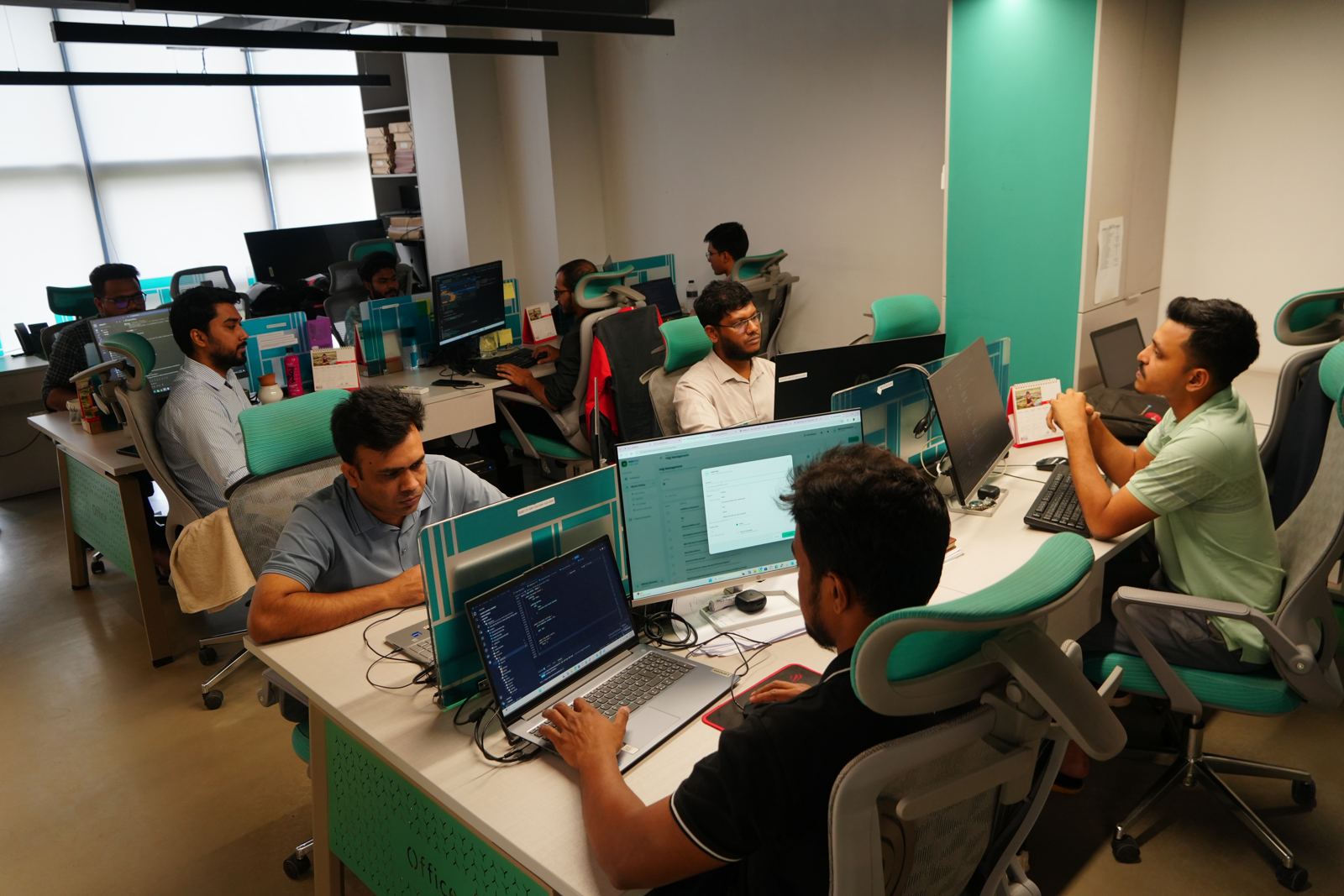 Engineers at work on the Girmairi engineering floor